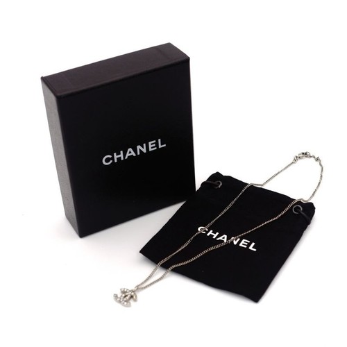 Collana catena metallo strass