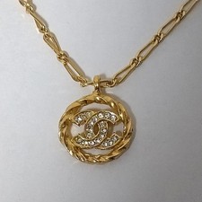 Collana Chanel oro strass Coco