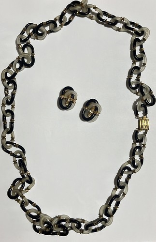 Collana orecchini vetro - collana,