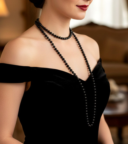 Collana perle nere - 💎,