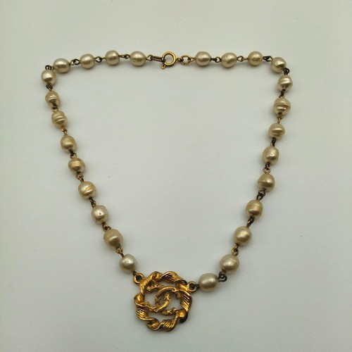 Collana chanel oro finta - chanel,