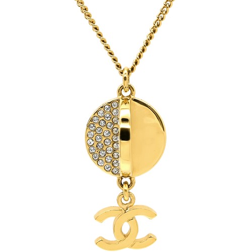 Collana chanel strass marchio - collana,